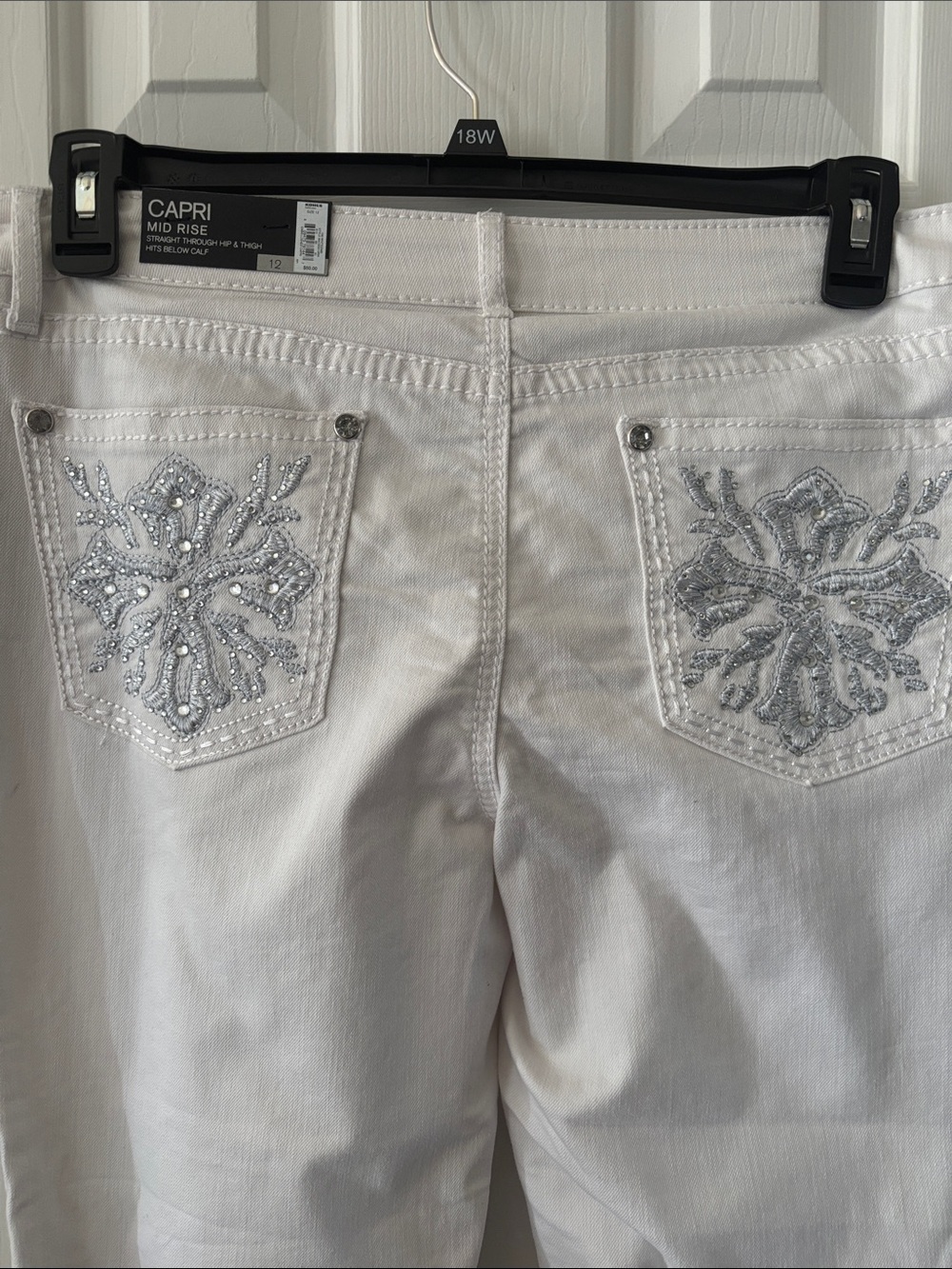 Apt. 9 Women's White Cropped Capri Jeans